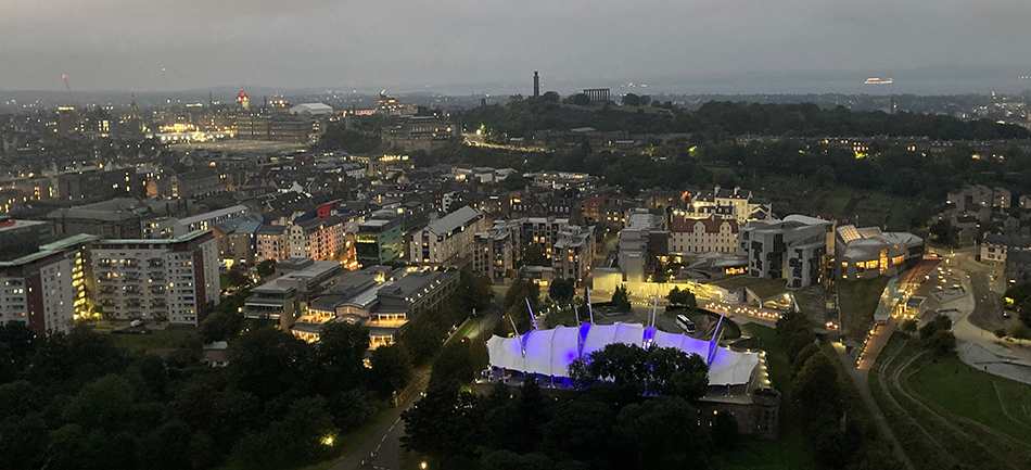 Dynamic Earth from Holyrood Park