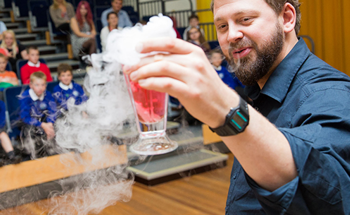 Interactive Presentation with Dry Ice